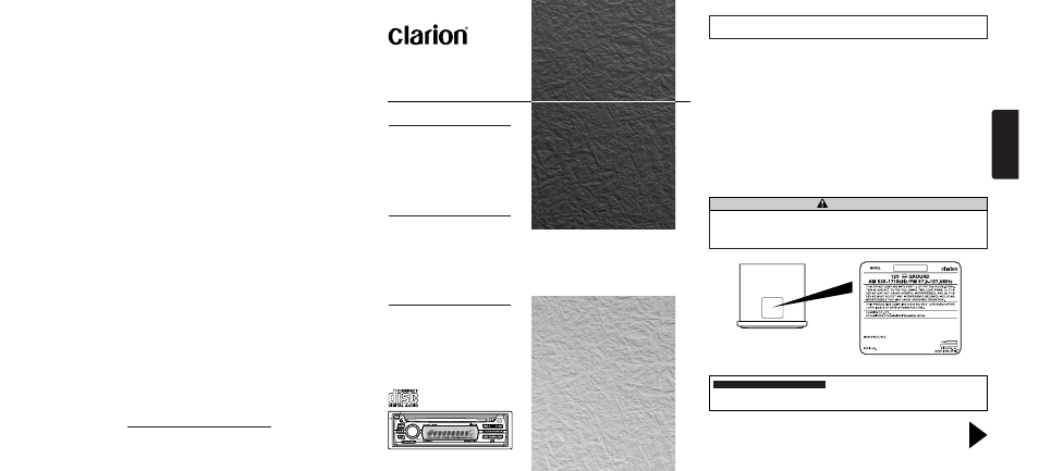 Clarion DB336MP User Manual | 2 pages