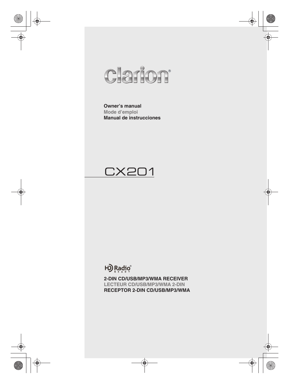 Clarion CX201 User Manual | 33 pages