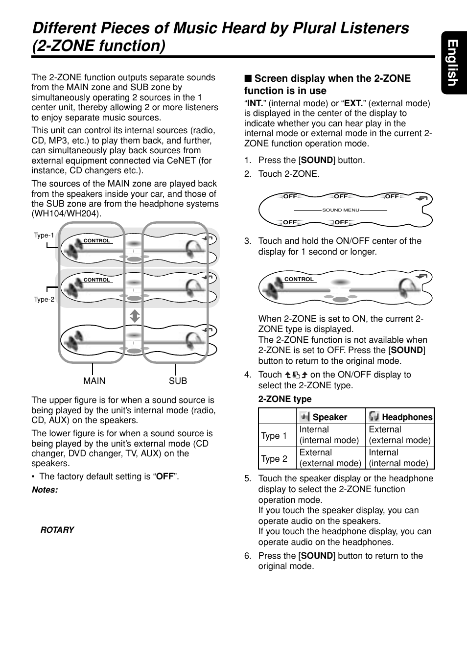 31 english, Screen display when the 2-zone function is in use | Clarion DXZ945MP User Manual | Page 31 / 59