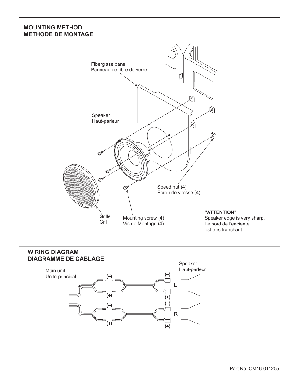 Clarion CM16-011205T User Manual | 2 pages