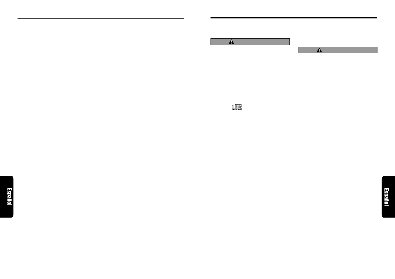 Operaciones del reproductor de discos compactos, Precaución | Clarion XDZ716 User Manual | Page 43 / 53
