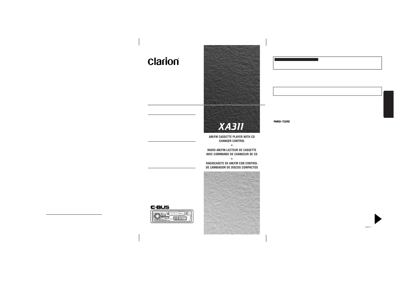 Clarion XA311 User Manual | 10 pages