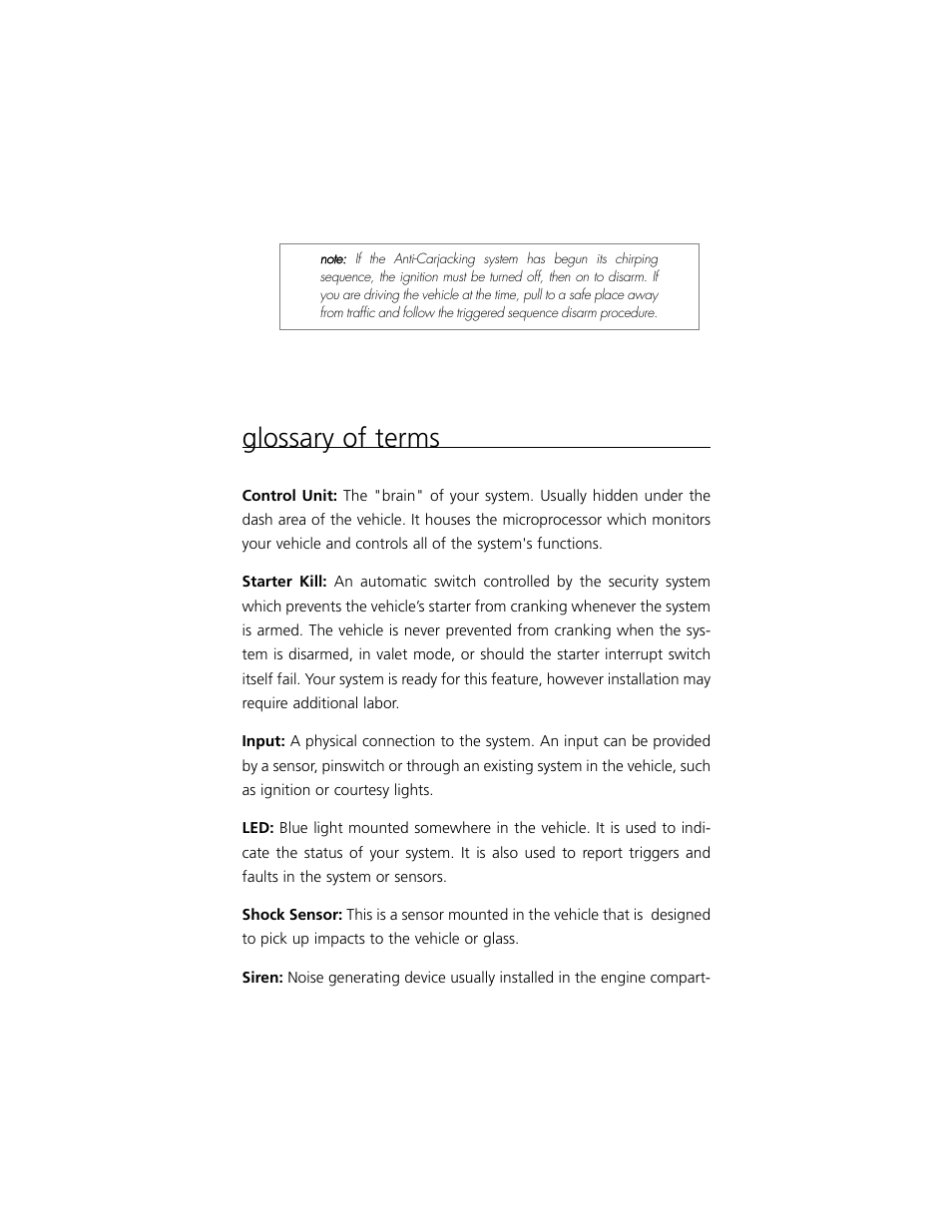 Glossary of terms | Clarion S100 User Manual | Page 30 / 36