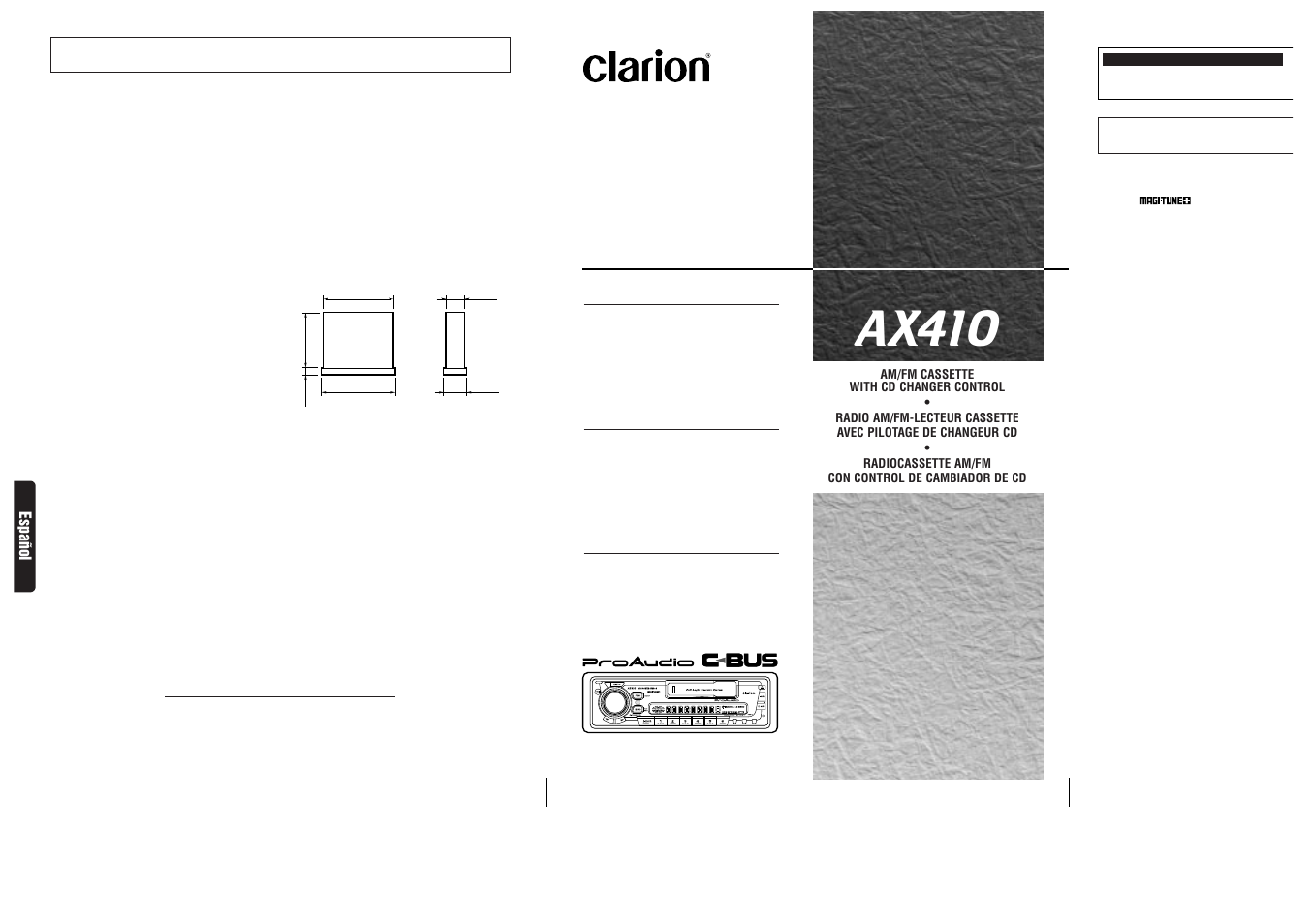 Clarion AX410 User Manual | 14 pages