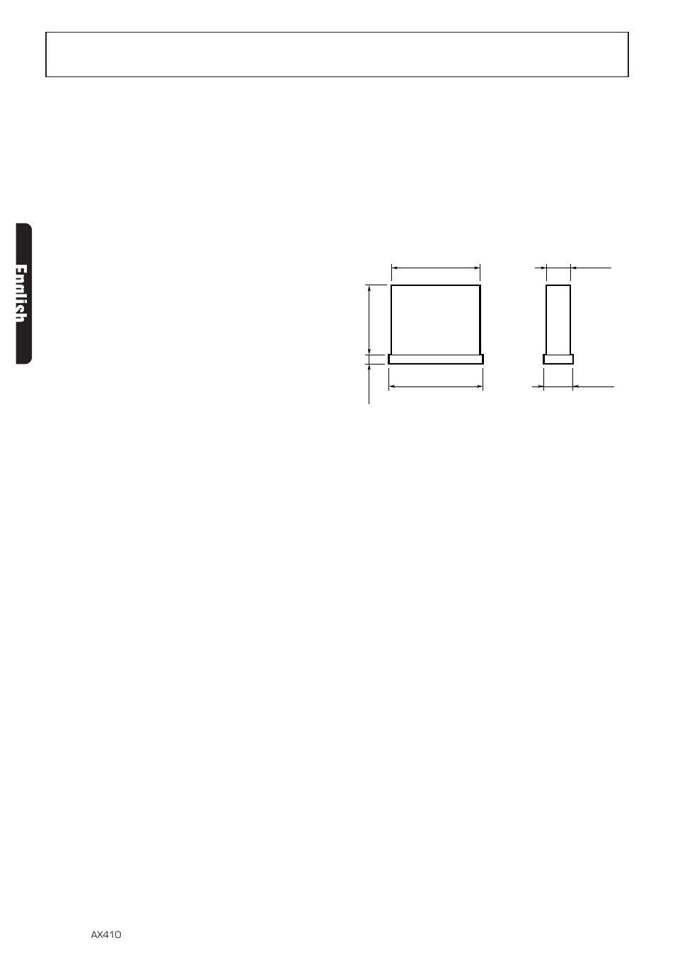 Specifications, English, Fm tuner | Am tuner, Tape, Power amplifier, Pre-amplifier, General | Clarion AX410 User Manual | Page 14 / 14