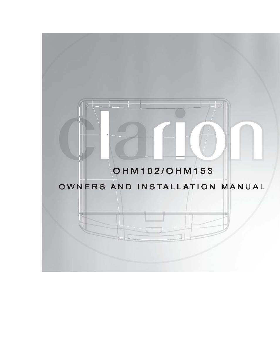 Clarion OHM102/OHM153 User Manual | 22 pages