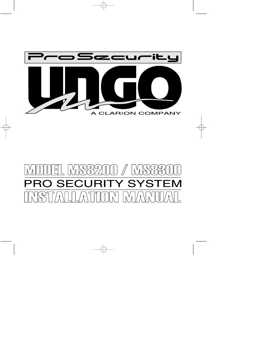 Clarion UNGO MS8200 User Manual | 30 pages