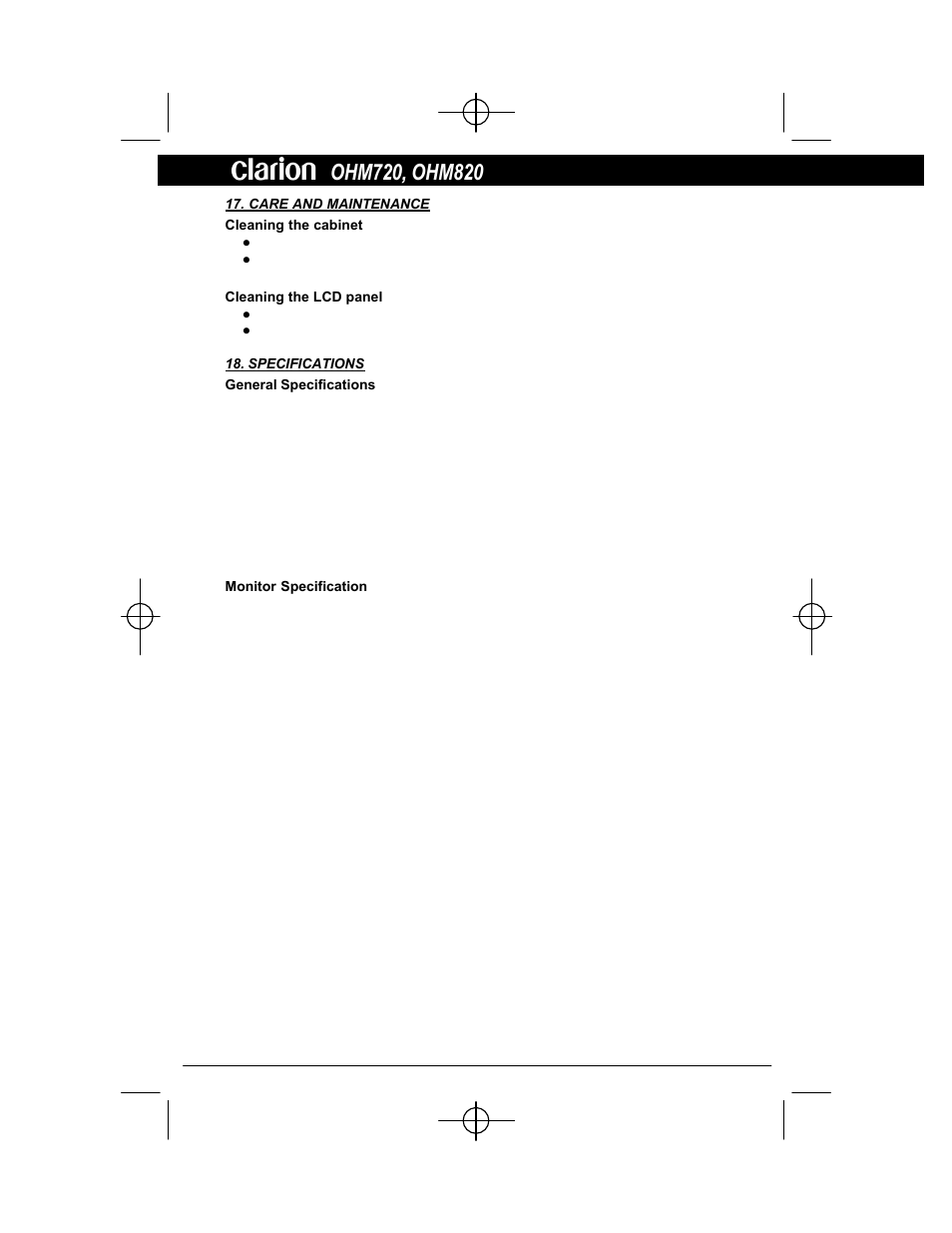 Clarion OHM720 User Manual | Page 12 / 14