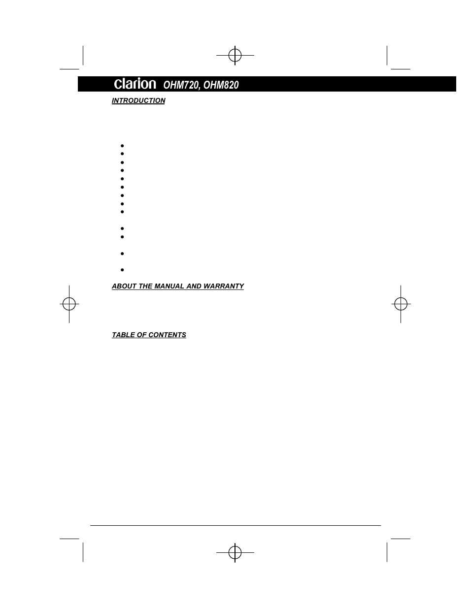 Clarion OHM720 User Manual | Page 2 / 14