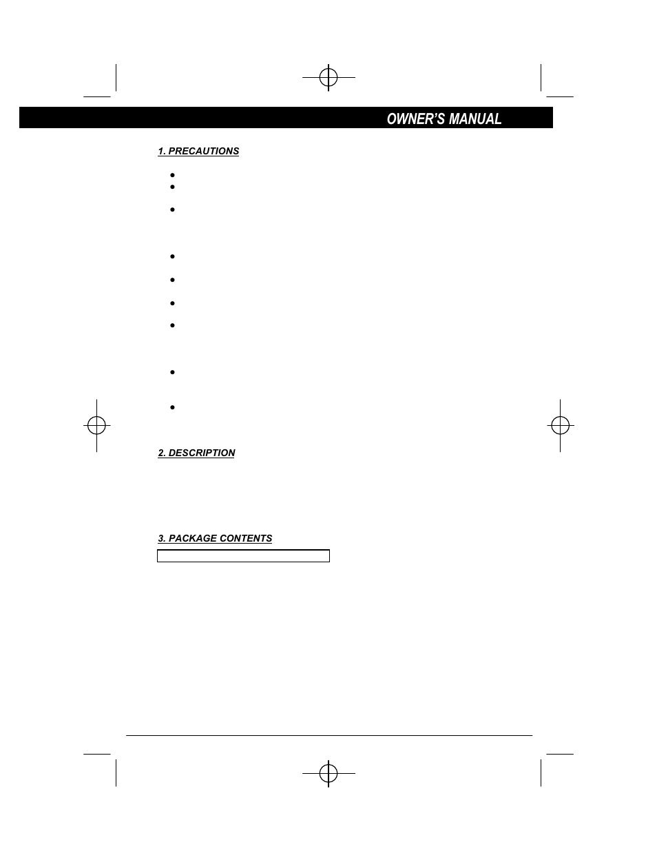 Owner’s manual | Clarion OHM720 User Manual | Page 3 / 14