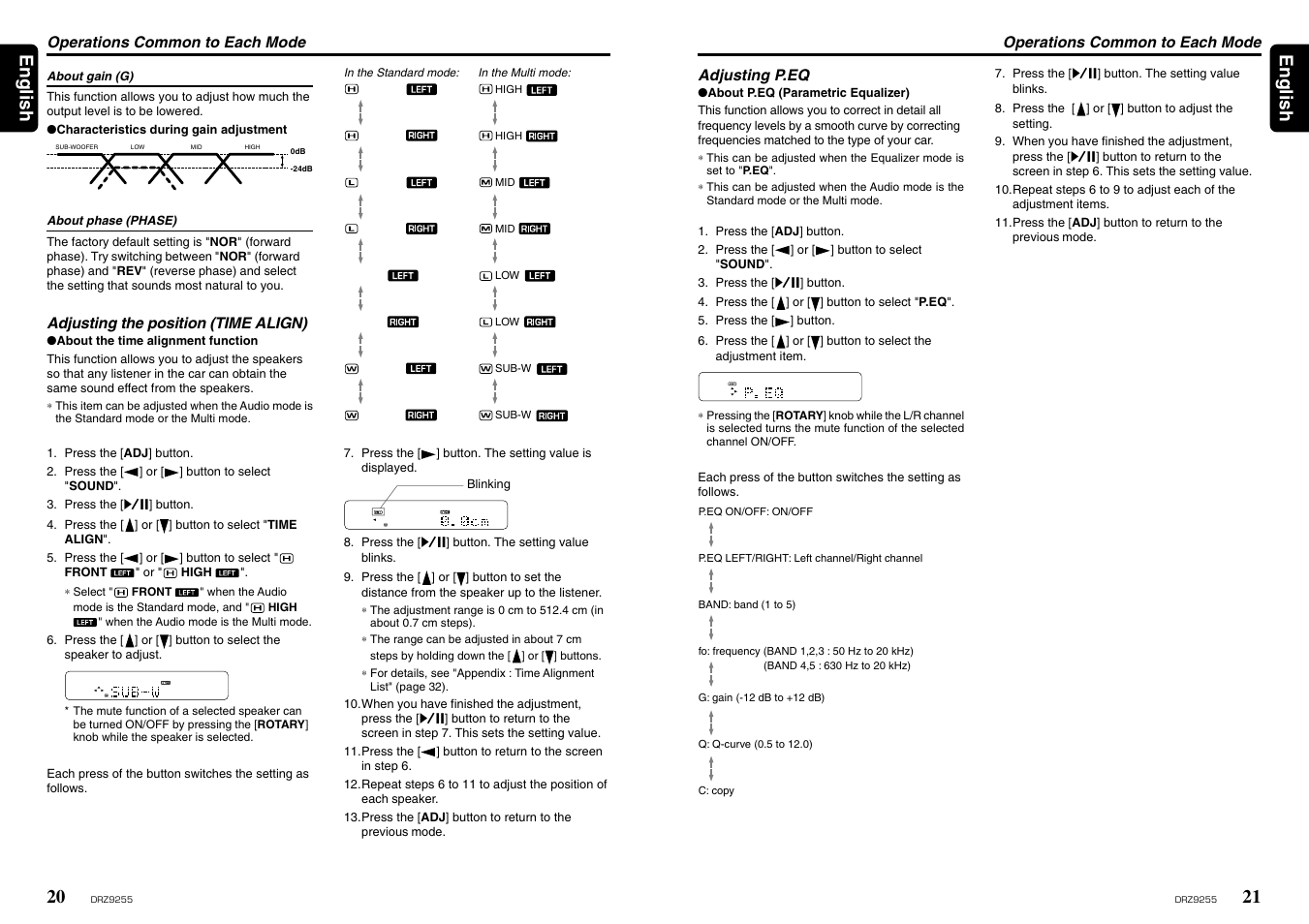 21 english 20, English | Clarion DRZ 9255 User Manual | Page 13 / 20