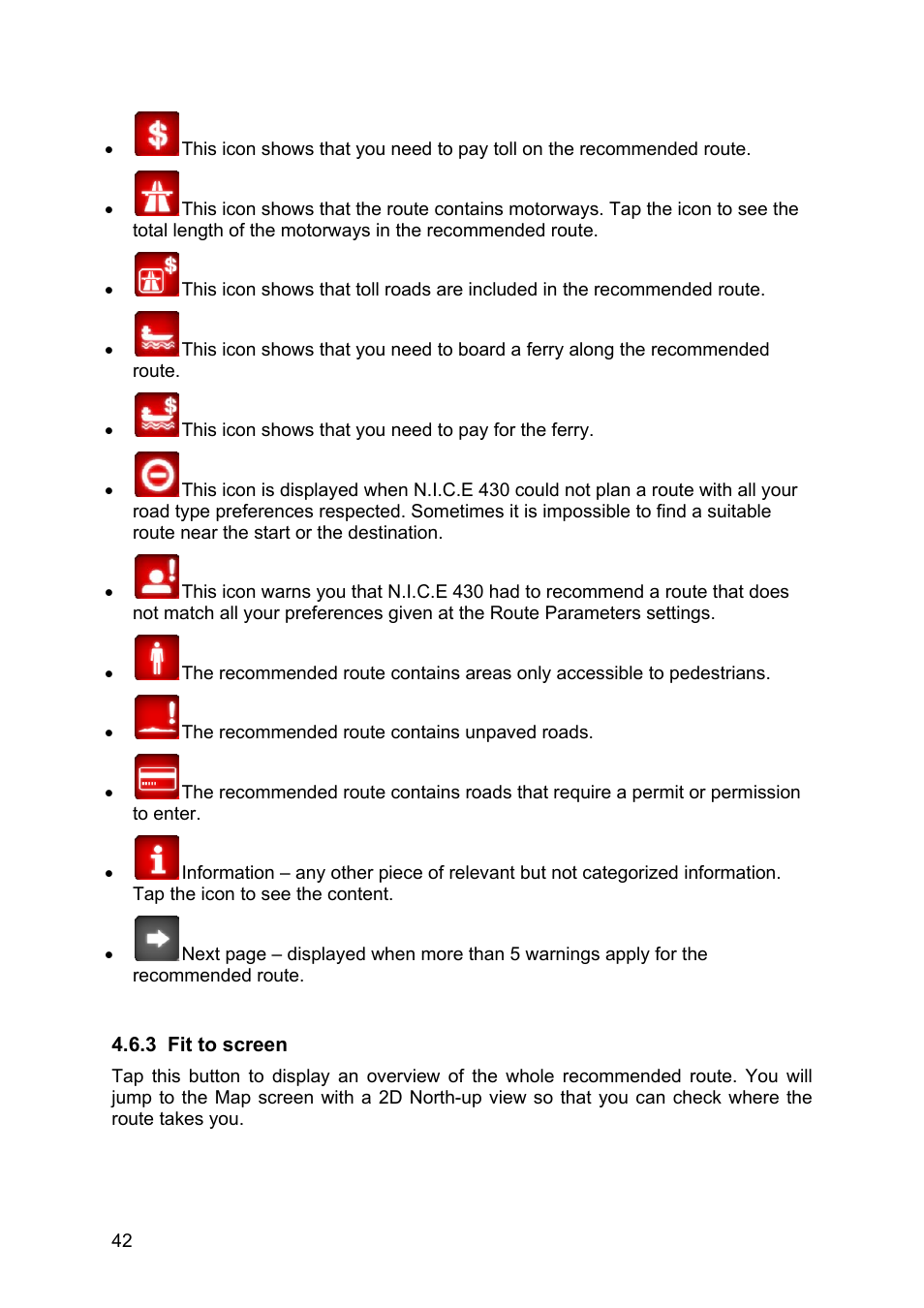 Fit to screen | Clarion N.I.C.E. 430 User Manual | Page 105 / 158