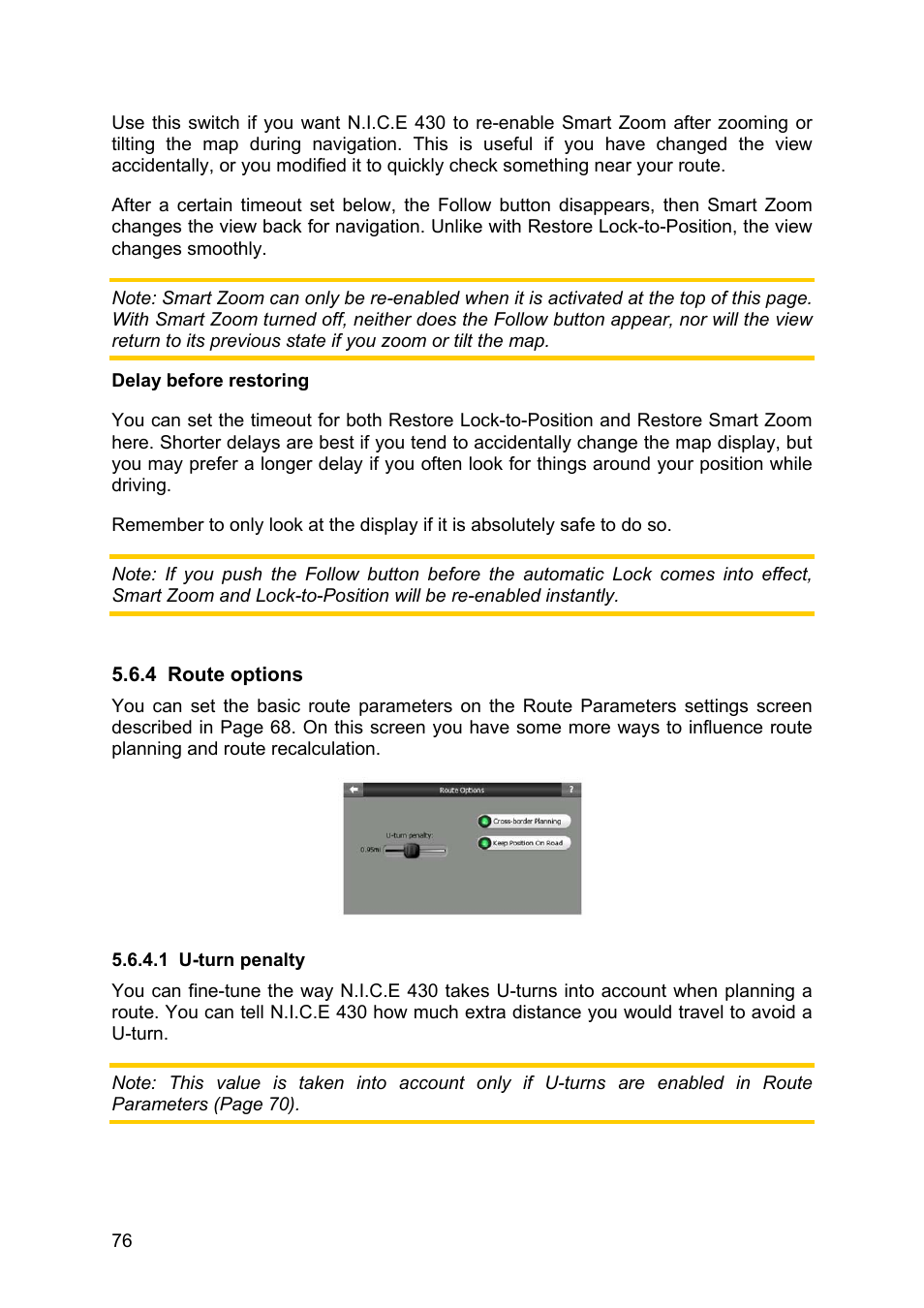 Route options, U-turn penalty | Clarion N.I.C.E. 430 User Manual | Page 139 / 158