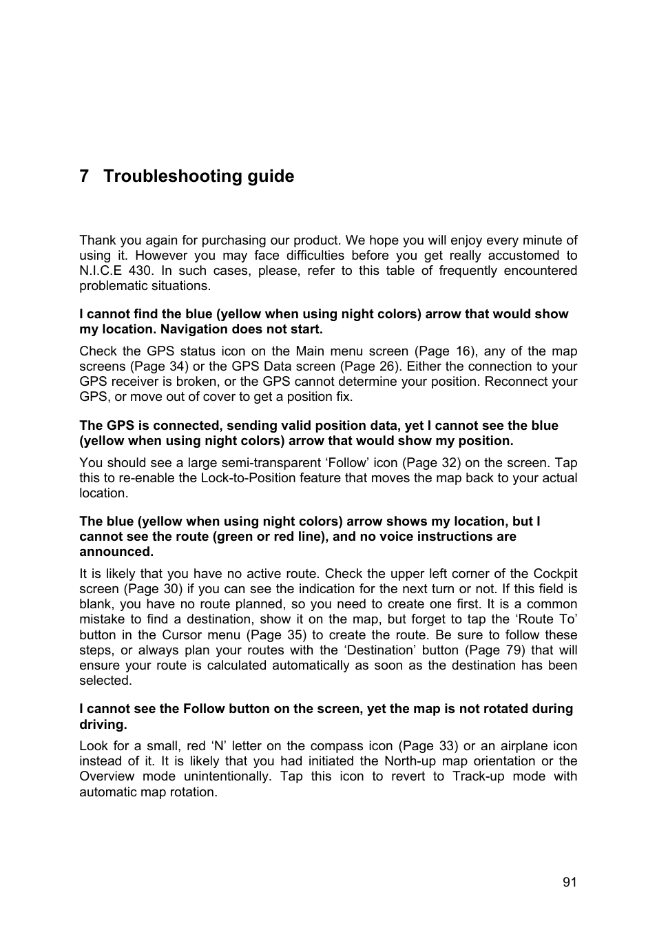 Troubleshooting guide, 7 troubleshooting guide | Clarion N.I.C.E. 430 User Manual | Page 154 / 158