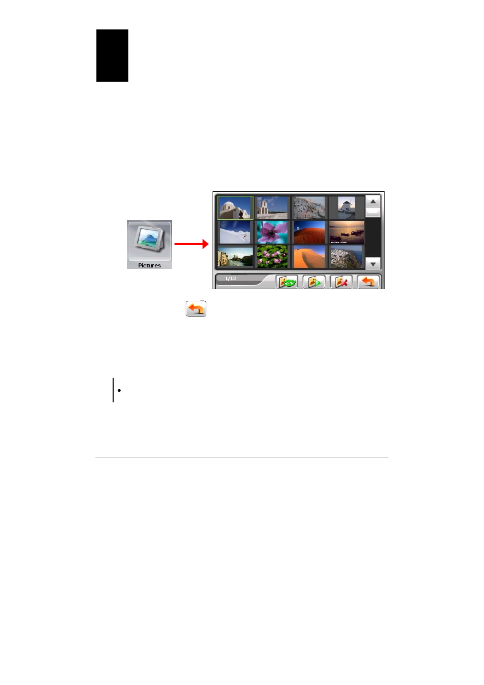 Pictures, 1 starting and exiting pictures, 2 preparing the pictures for your device | Clarion N.I.C.E. 430 User Manual | Page 27 / 158
