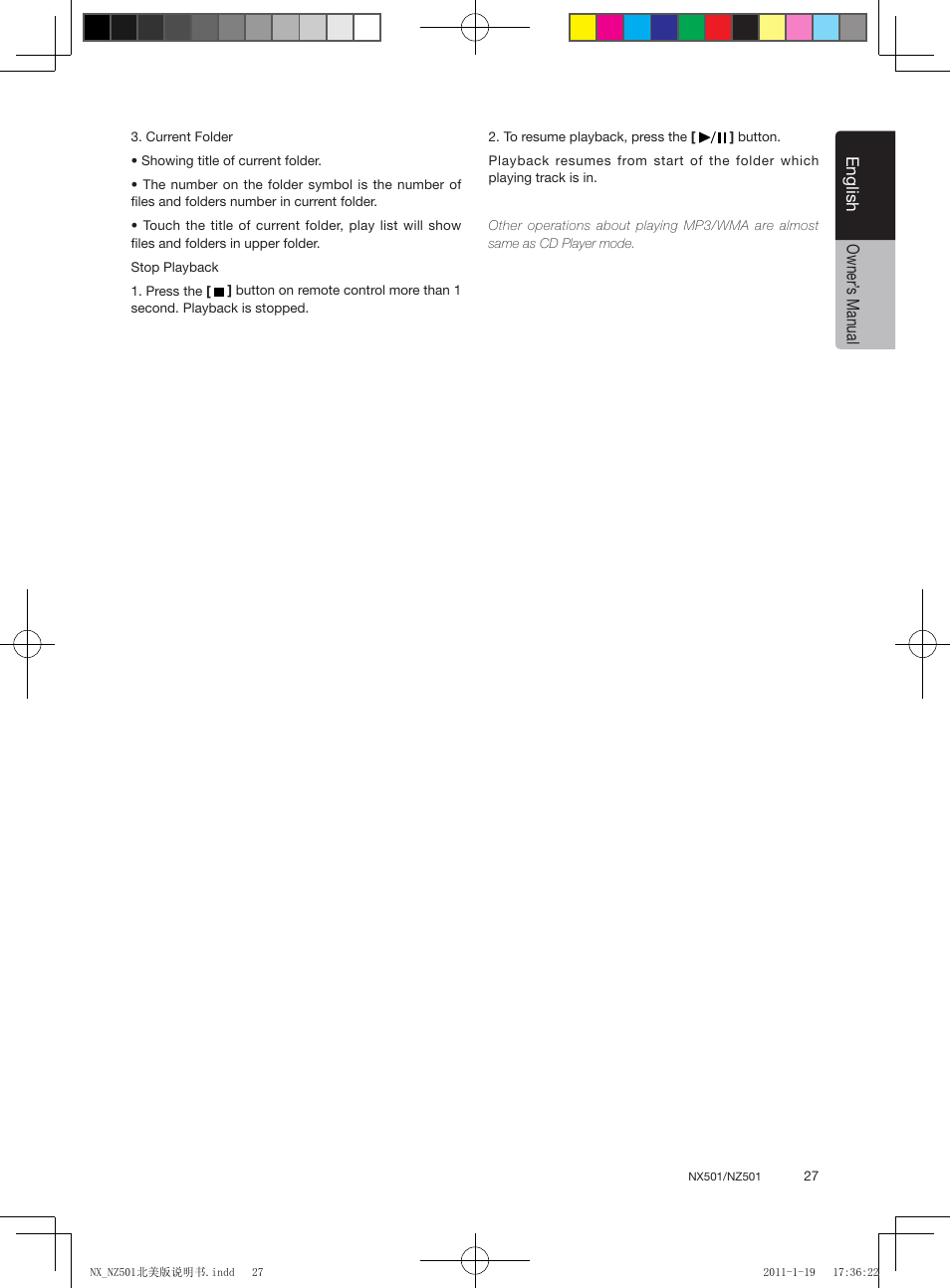 English, English owner’ s manual | Clarion NX501 User Manual | Page 27 / 159