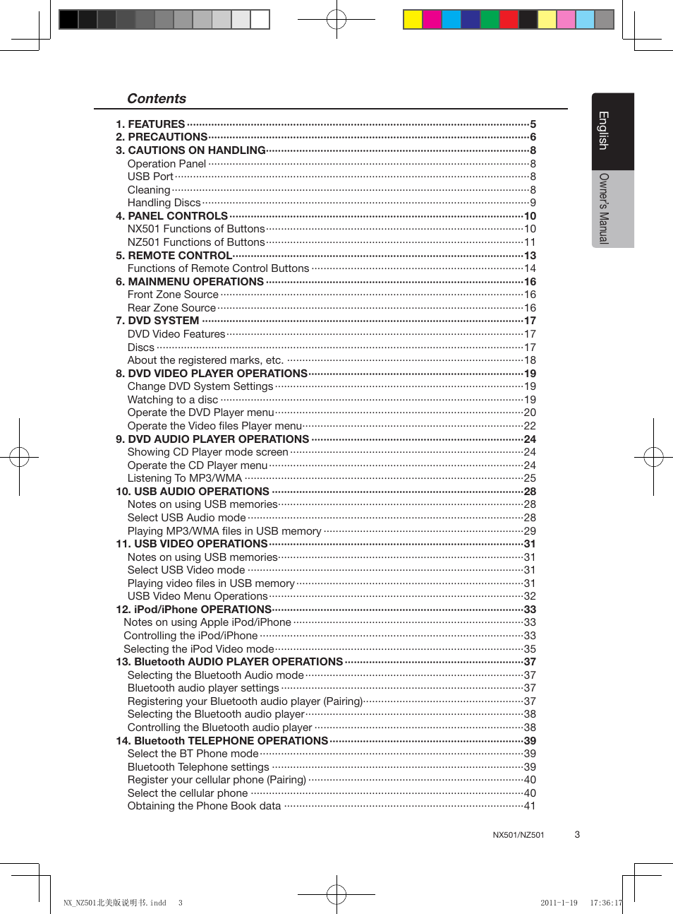 Clarion NX501 User Manual | Page 3 / 159