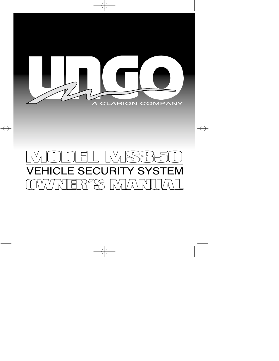 Clarion MS850 User Manual | 19 pages