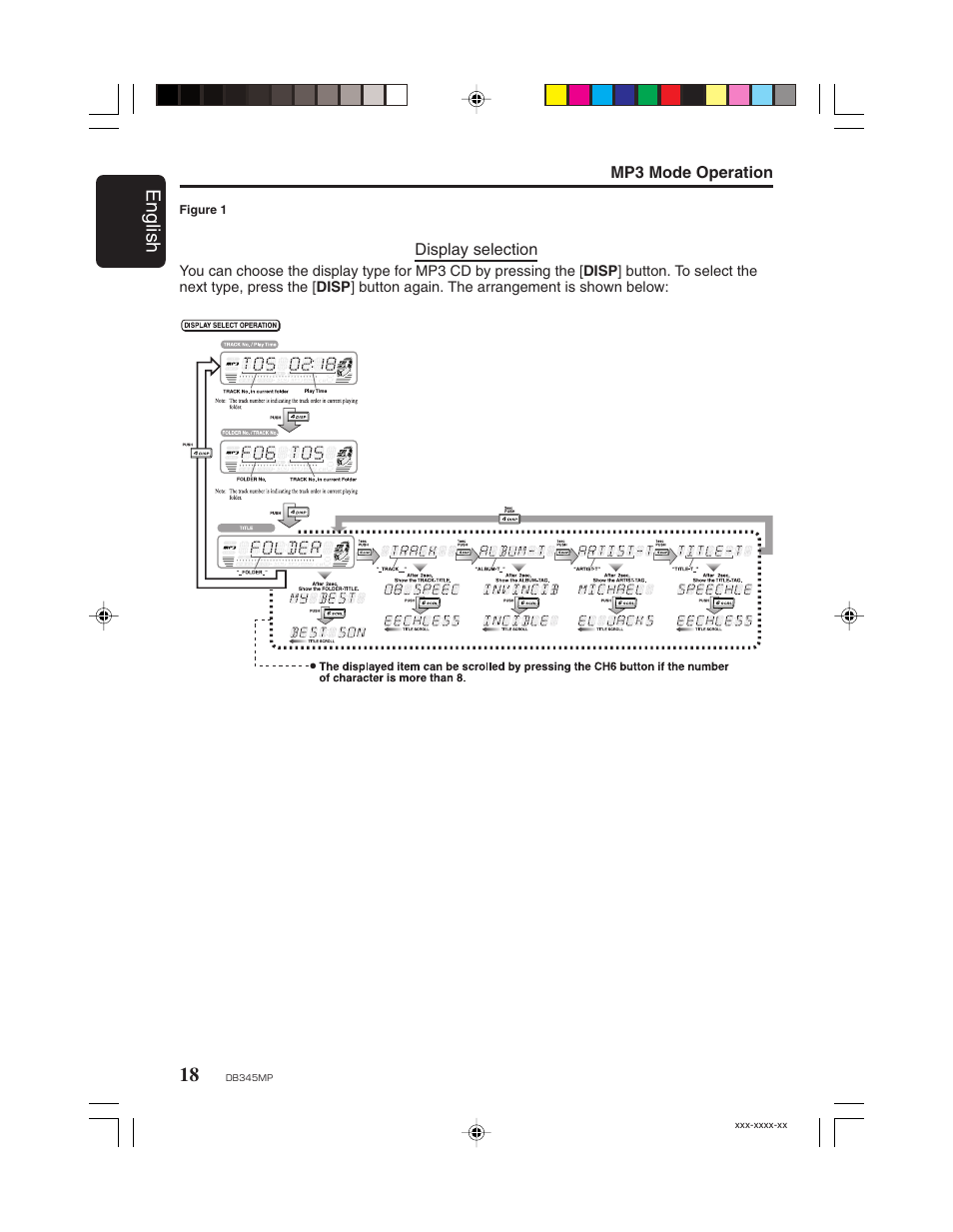 English | Clarion DB345MP User Manual | Page 17 / 20