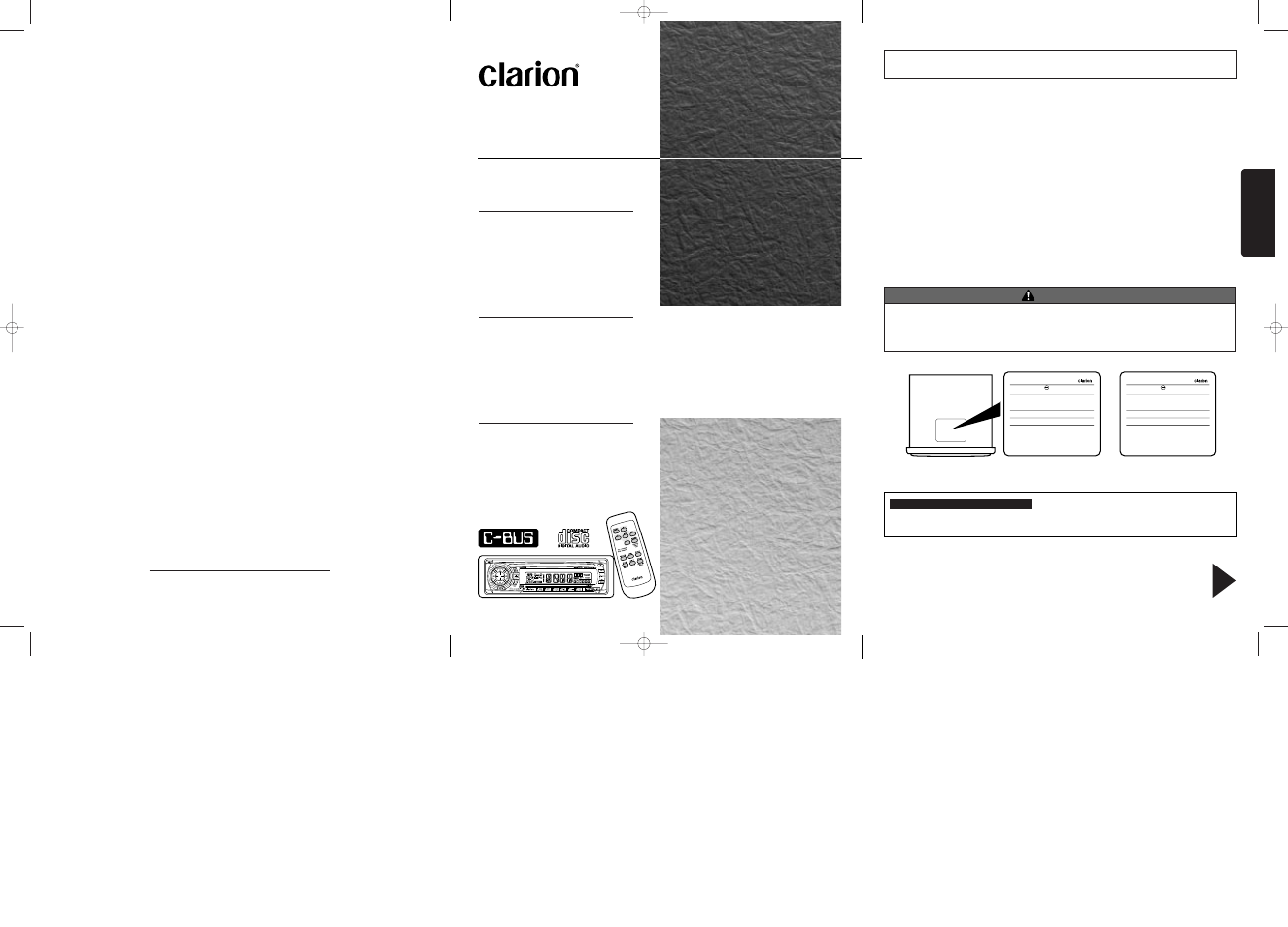 Clarion RDX455D User Manual | 16 pages