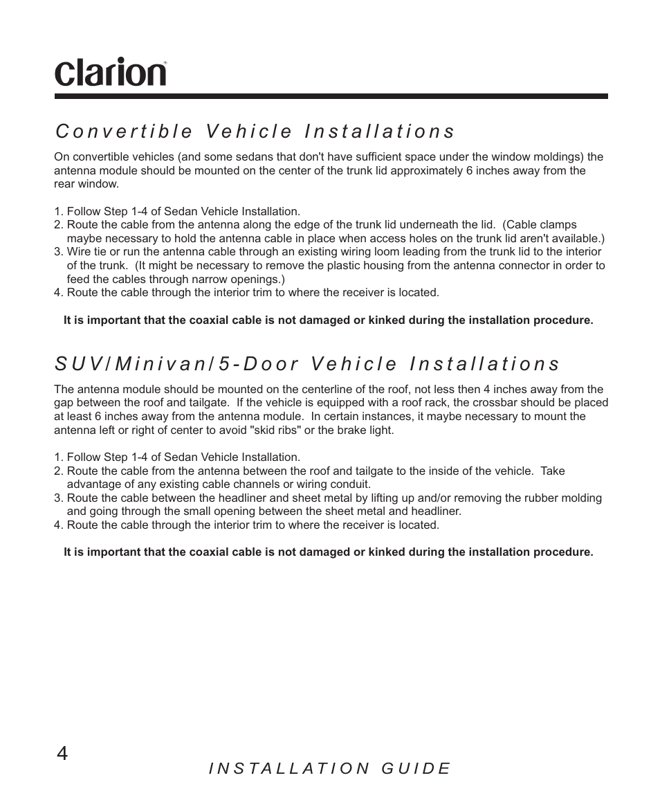 Clarion SA200 User Manual | Page 4 / 8