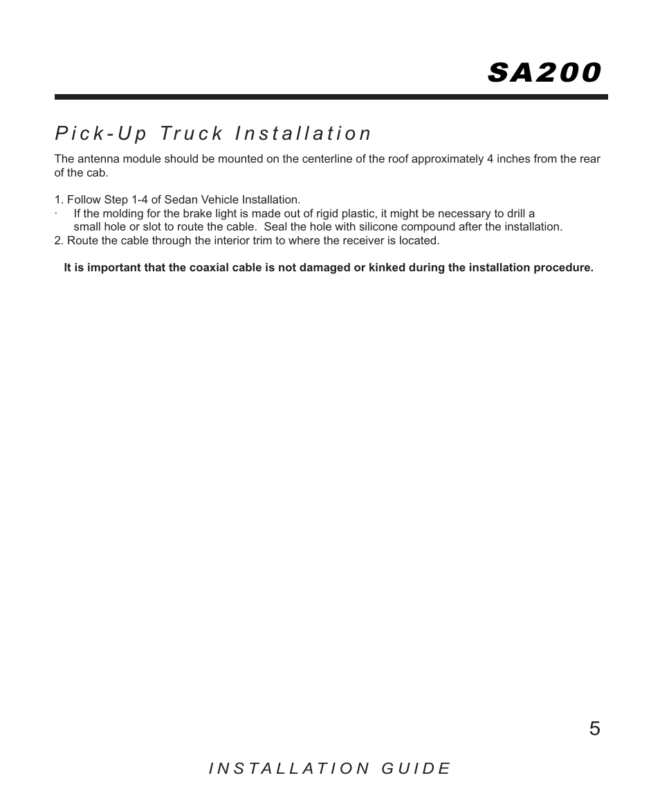 Sa200 | Clarion SA200 User Manual | Page 5 / 8