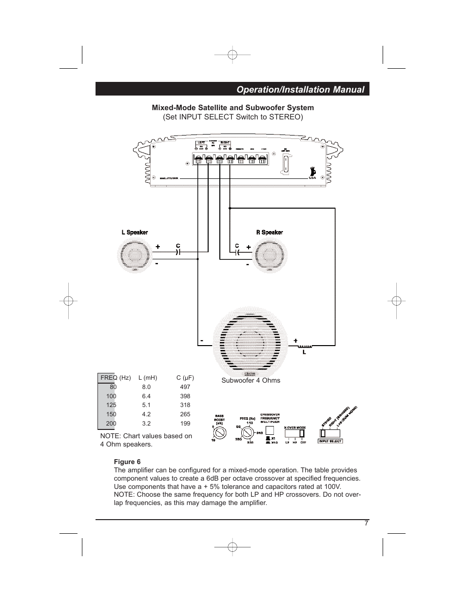 Operation/installation manual | Clarion APX280M User Manual | Page 9 / 14