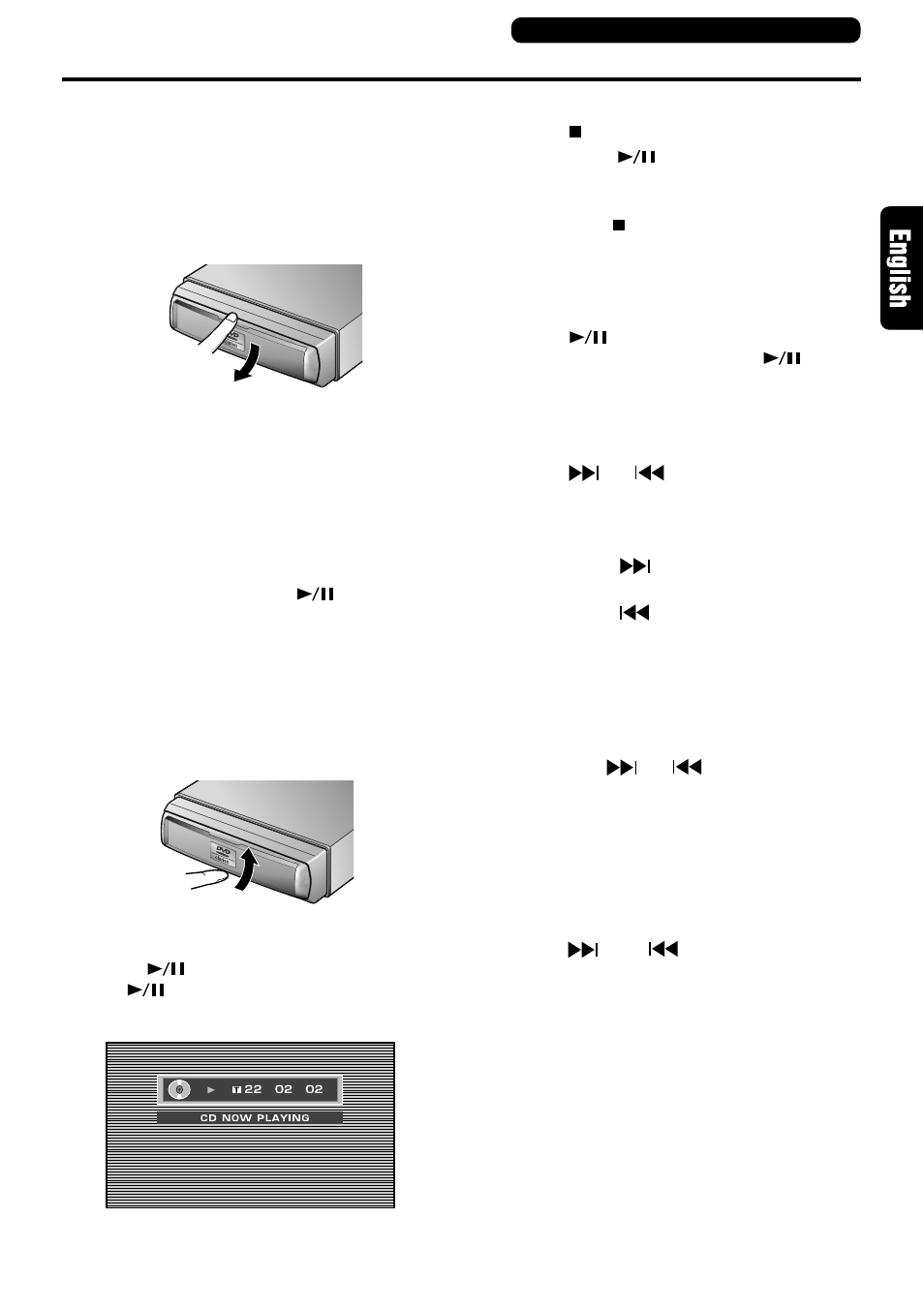 Cd operations, Stopping playback, Pausing playback | Fast forward/fast backward, Replacing discs, Playing back discs | Clarion DVS9755z User Manual | Page 11 / 22