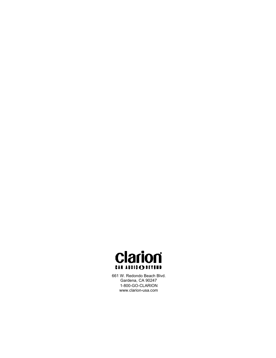 Clarion APX200 User Manual | Page 16 / 16