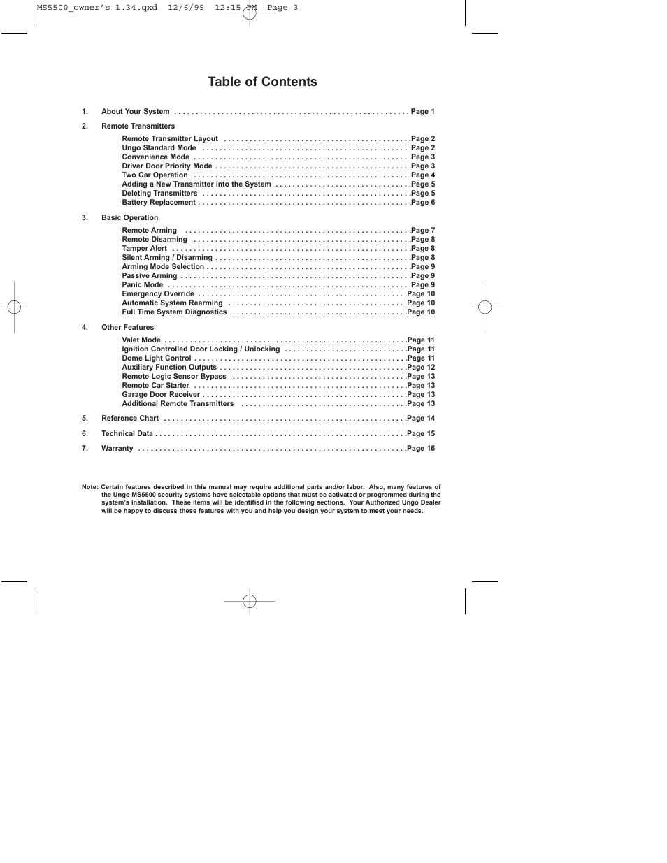 Clarion MS5500 User Manual | Page 3 / 24