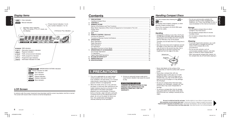 Clarion DXZ448R User Manual | Page 3 / 29