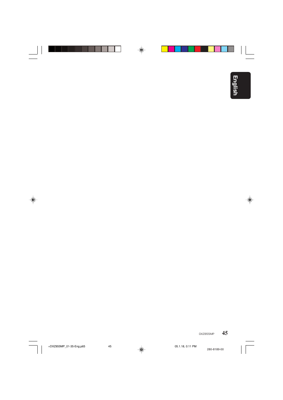 English | Clarion DXZ855MP User Manual | Page 45 / 46