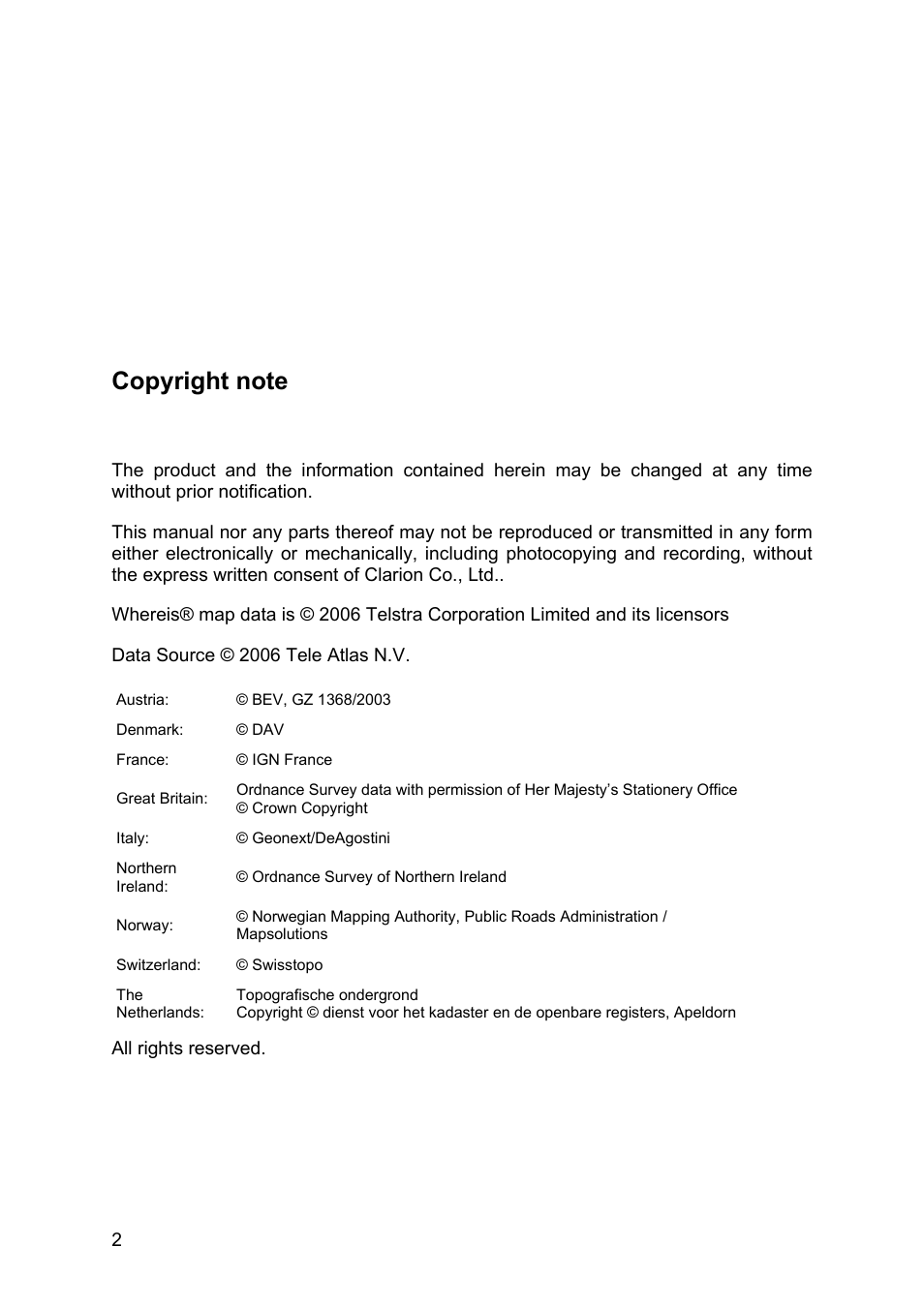 Clarion MAP670 User Manual | Page 2 / 94