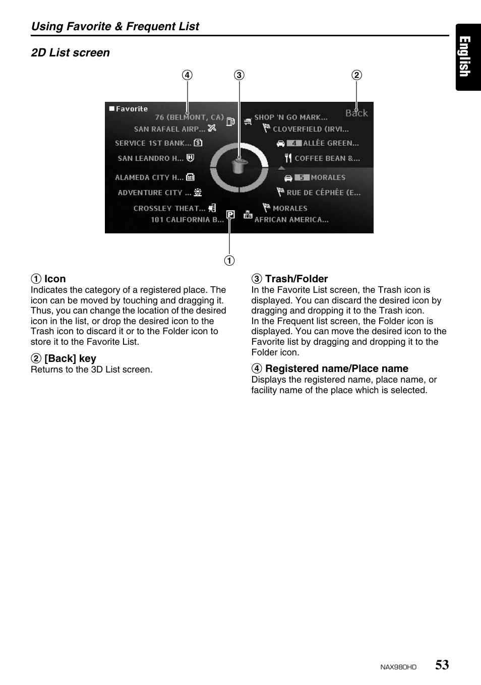 English | Clarion NAX980HD User Manual | Page 52 / 59