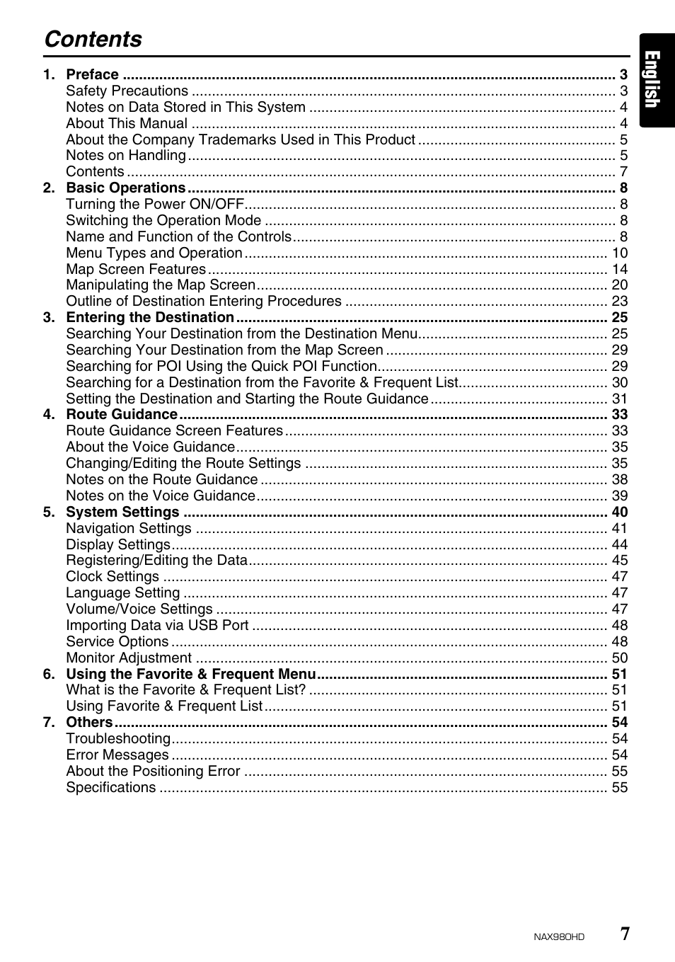 Clarion NAX980HD User Manual | Page 6 / 59