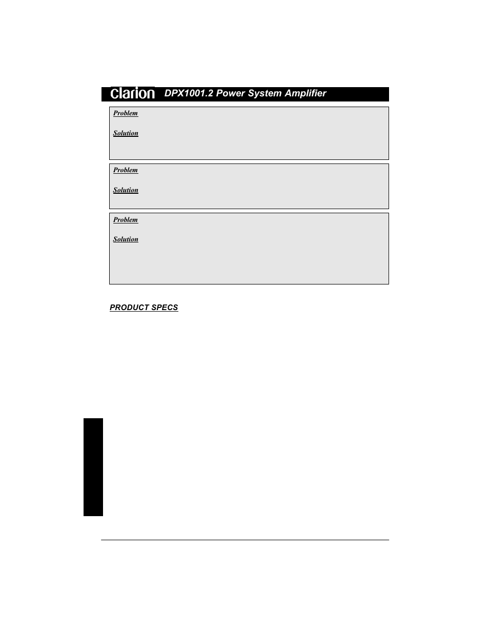 Clarion DPX1001.2 User Manual | Page 14 / 16