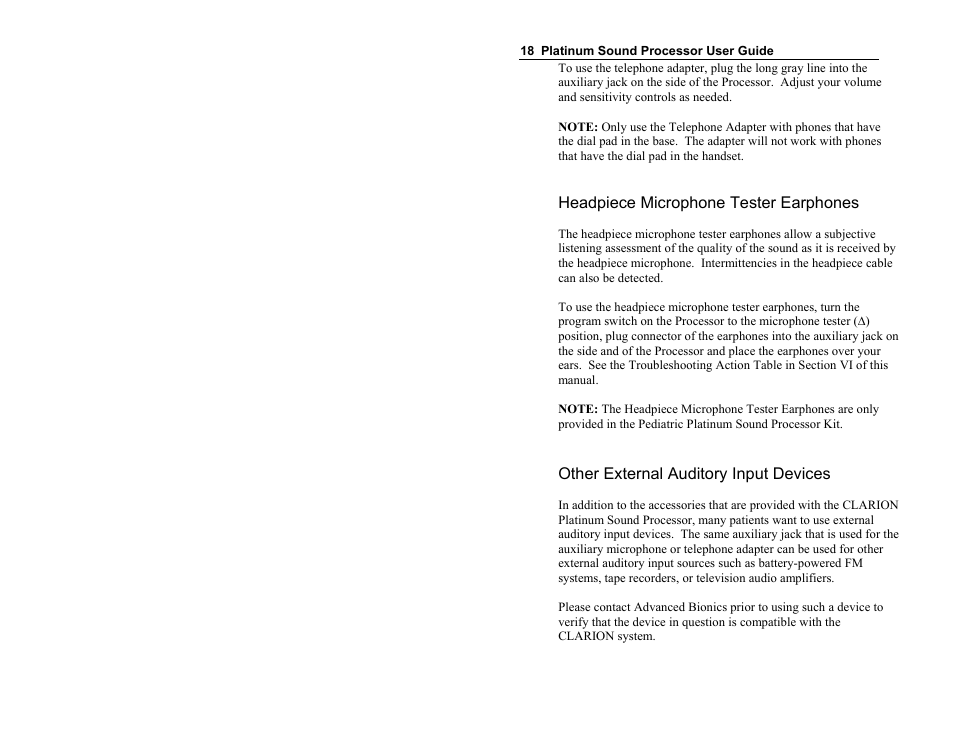 Clarion Platinum Sound Processor User Manual | Page 23 / 37