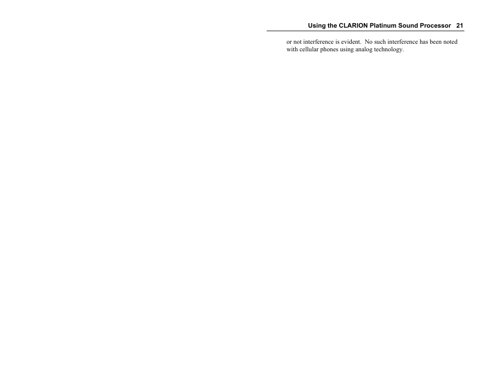 Clarion Platinum Sound Processor User Manual | Page 26 / 37