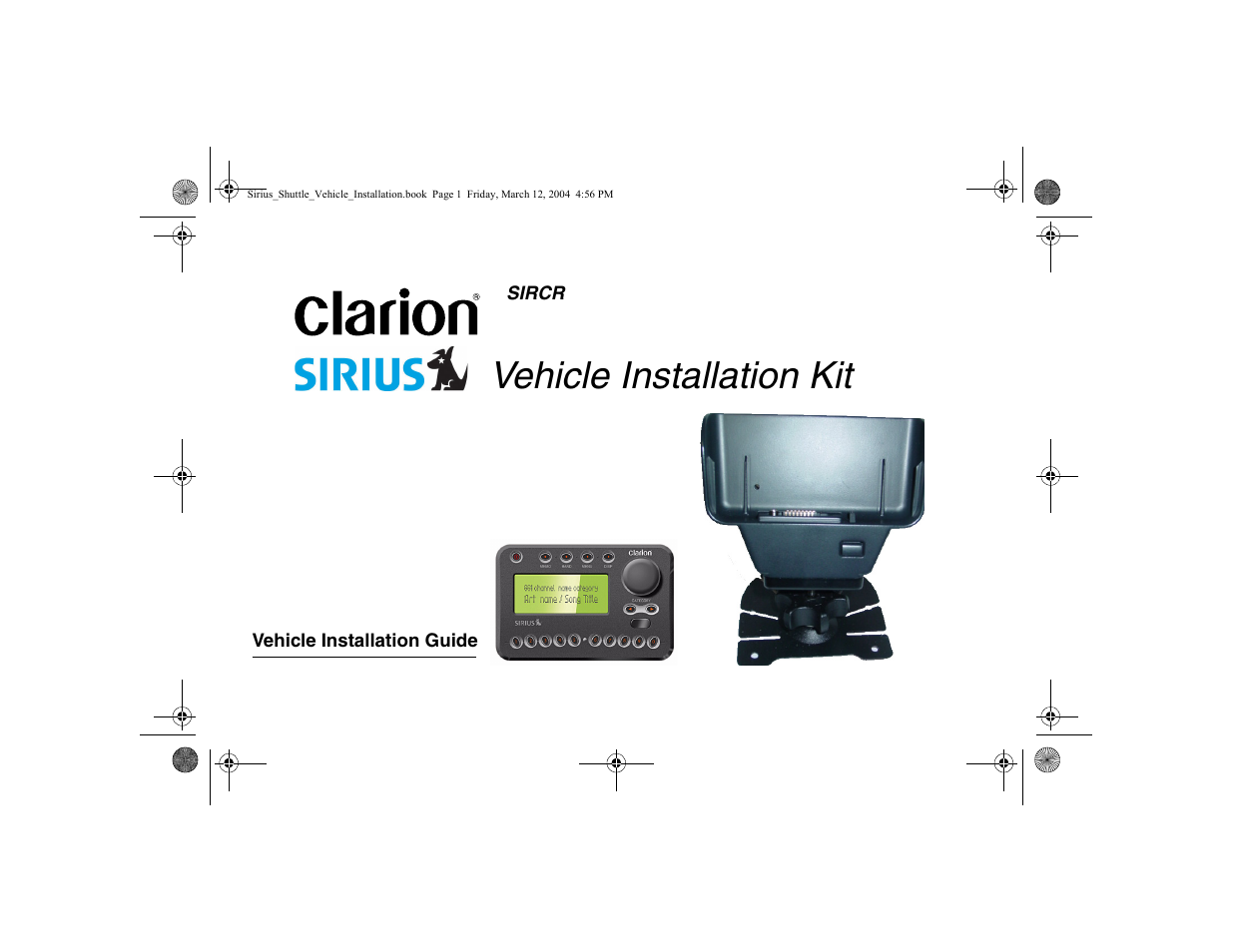 Clarion SIRIUS SIRCR User Manual | 20 pages