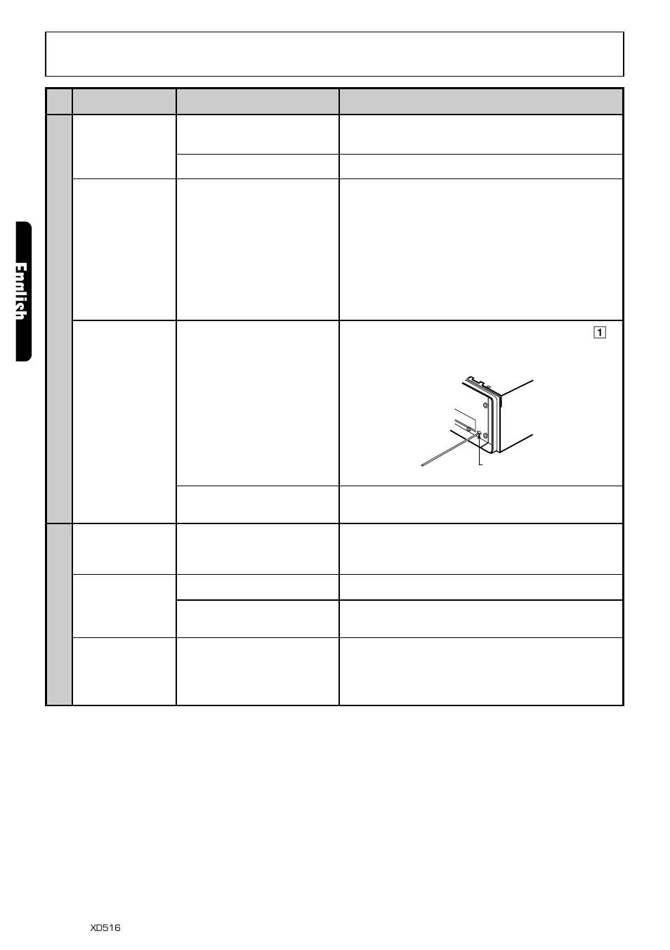 Troubleshooting, English | Clarion XD516 User Manual | Page 14 / 16