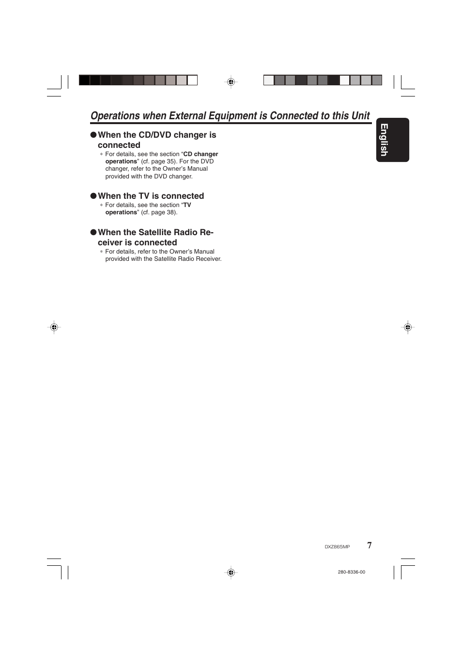 7english | Clarion DXZ865MP User Manual | Page 7 / 46