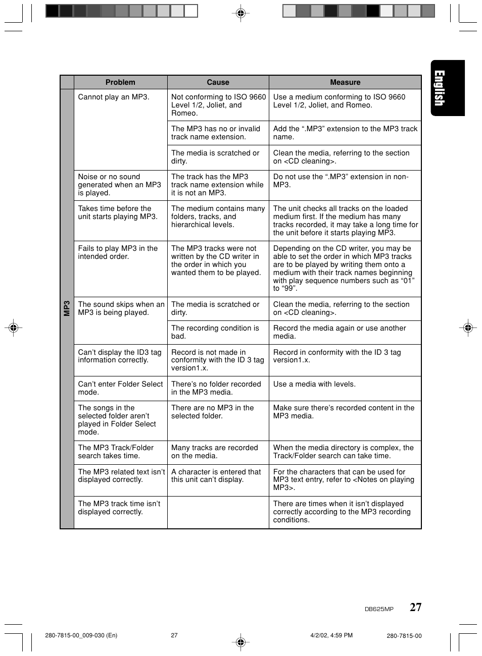 Clarion DB625MP User Manual | Page 23 / 80