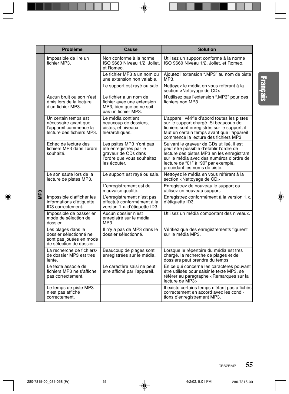 Clarion DB625MP User Manual | Page 51 / 80