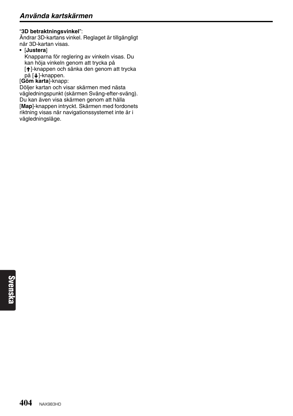 Svenska | Clarion NAX983HD User Manual | Page 21 / 98