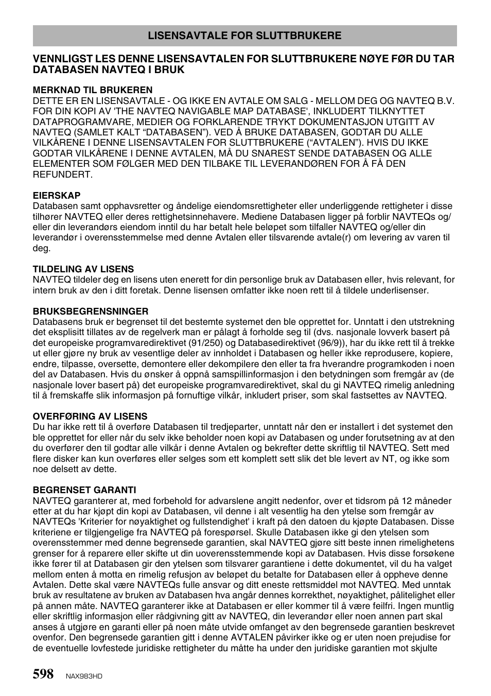 Clarion NAX983HD User Manual | Page 91 / 98