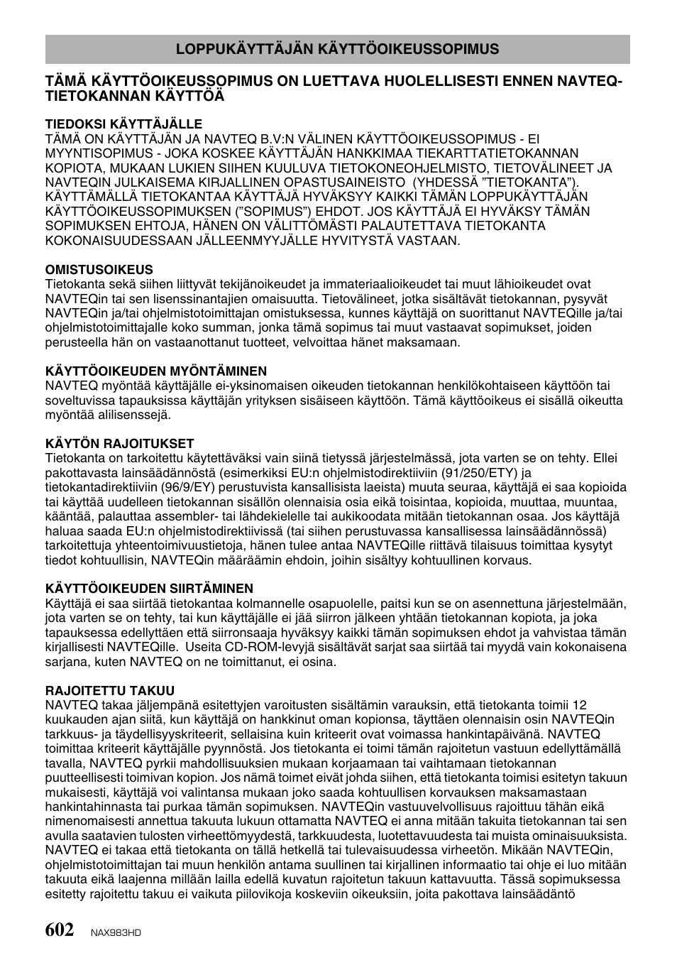 Clarion NAX983HD User Manual | Page 95 / 98