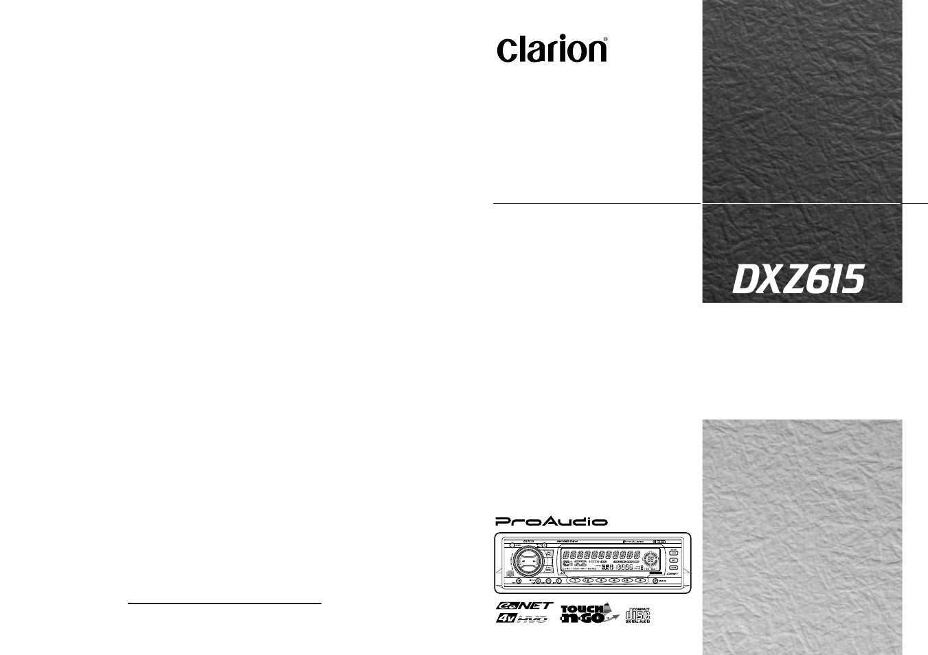 Clarion DXZ615 User Manual | 30 pages