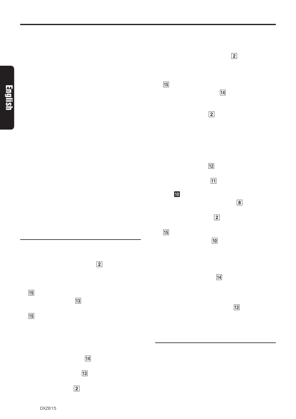 Ac processor operations, English, Operations common to each mode | Std mode/g.eq operations, Dsf functions, Selecting the easy mode or the professional mode, Entering titles | Clarion DXZ615 User Manual | Page 18 / 30