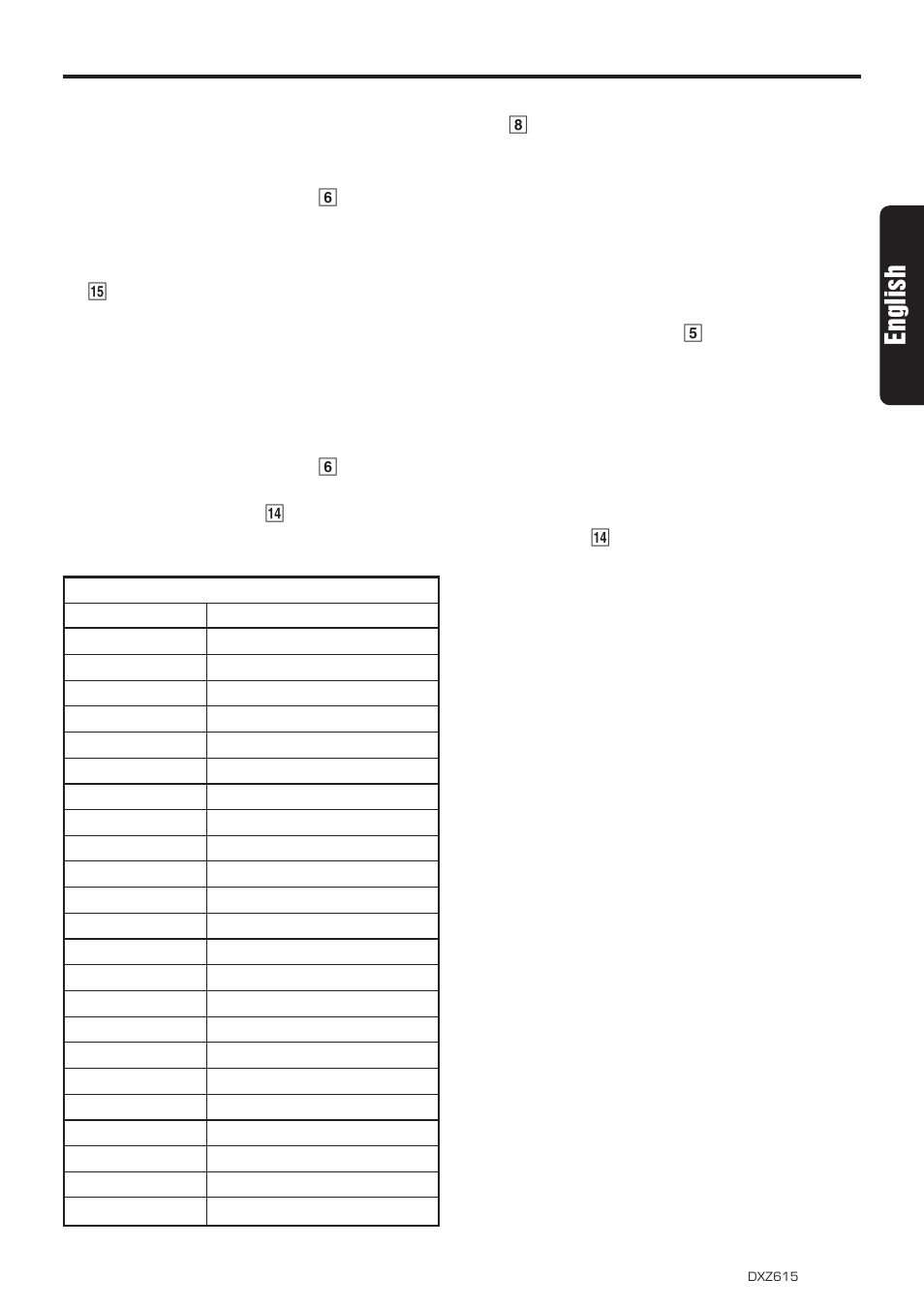 29 english, Pty seek, Emergency broadcast | Digital radio / dab operations | Clarion DXZ615 User Manual | Page 25 / 30