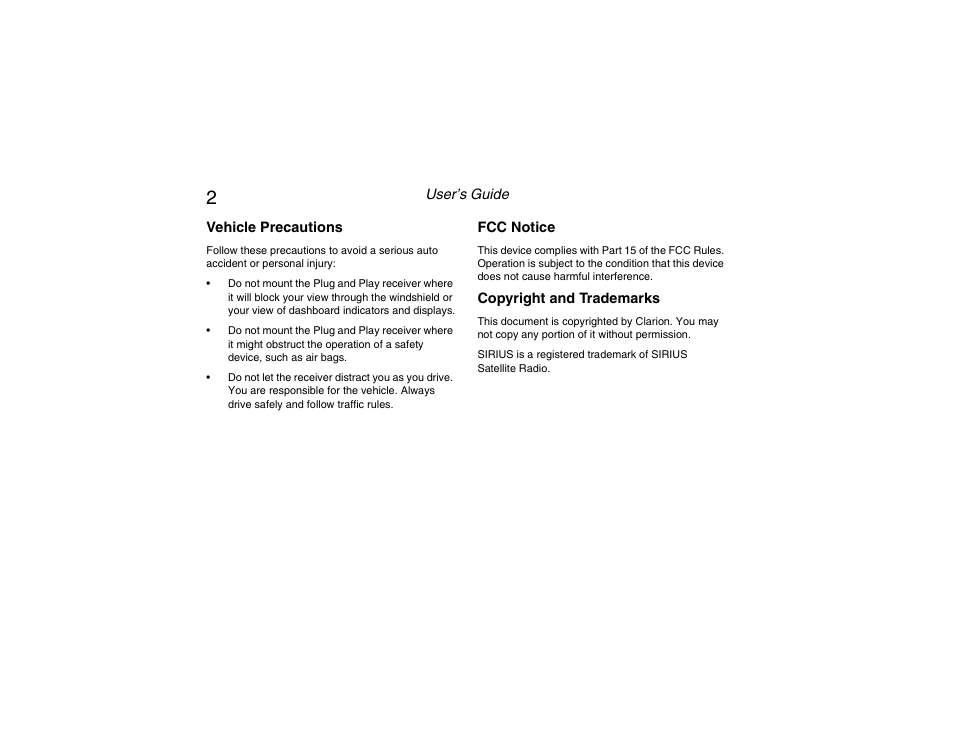 Clarion RPNP Plug and Play Receiver User Manual | Page 3 / 38